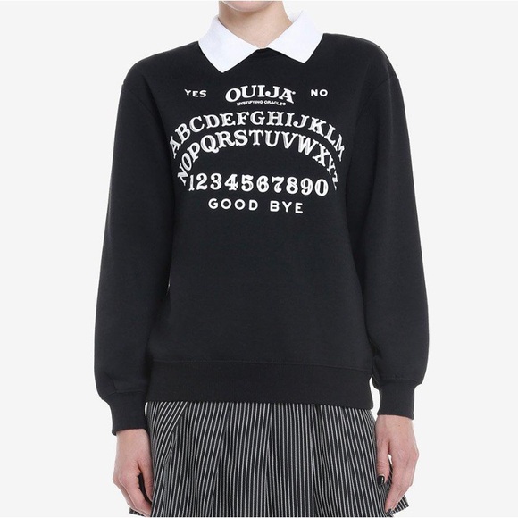 Ouija Board Collared Sweatshirt Hot‎ Topic Witchy Halloween - Picture 1 of 3